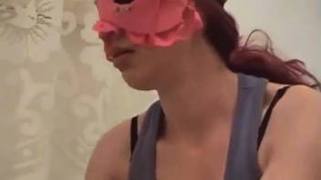 Taboo sex with a masked mega-whore